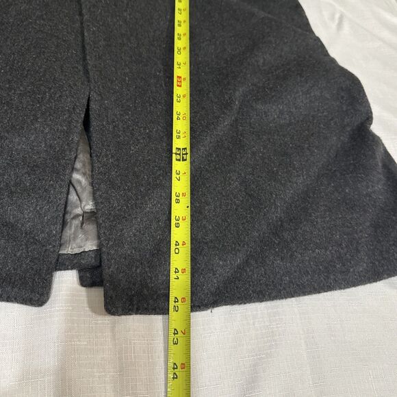 (T7) Bullock Jones Men's Vintage 100% Cashmere Grey Coat, Size 46 R, Long - Picture 3 of 15